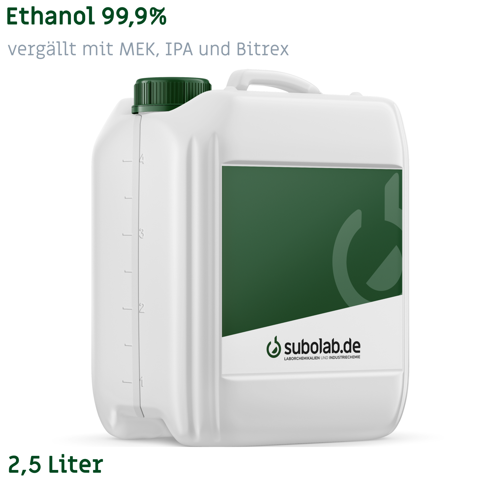 Bild von Ethanol 99,9% vergällt mit MEK, IPA und Bitrex (2,5 Liter)