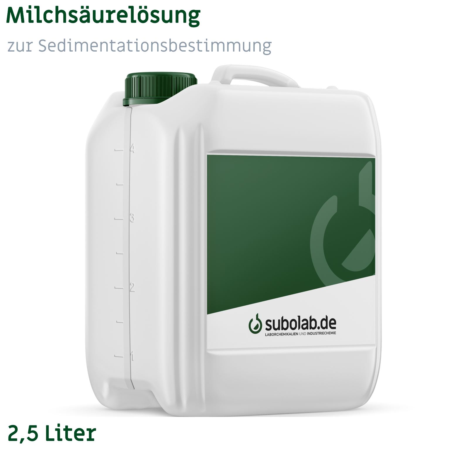 Bild von Milchsäurelösung zur Sedimentationsbestimmung (2,5 Liter)