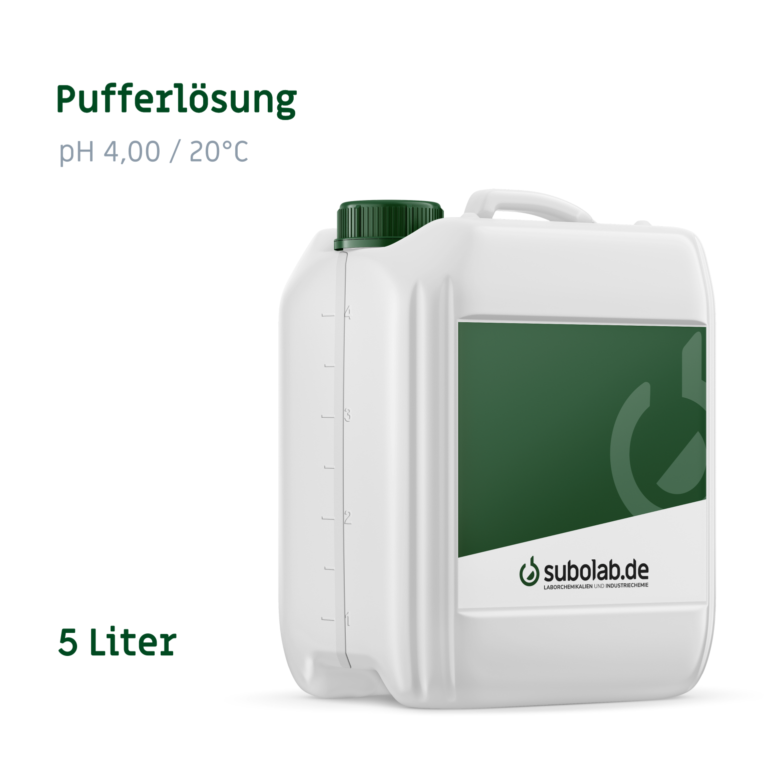 Bild von Pufferlösung pH 4,00 / 20°C (Citronensäure, Natronlauge, Salzsäure) (5 Liter)