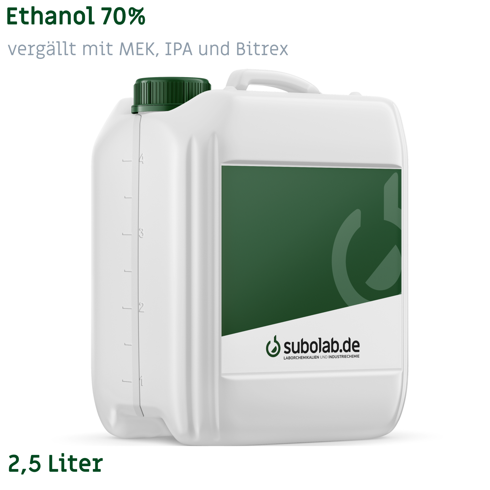 Bild von Ethanol 70% vergällt mit MEK, IPA und Bitrex (2,5 Liter)