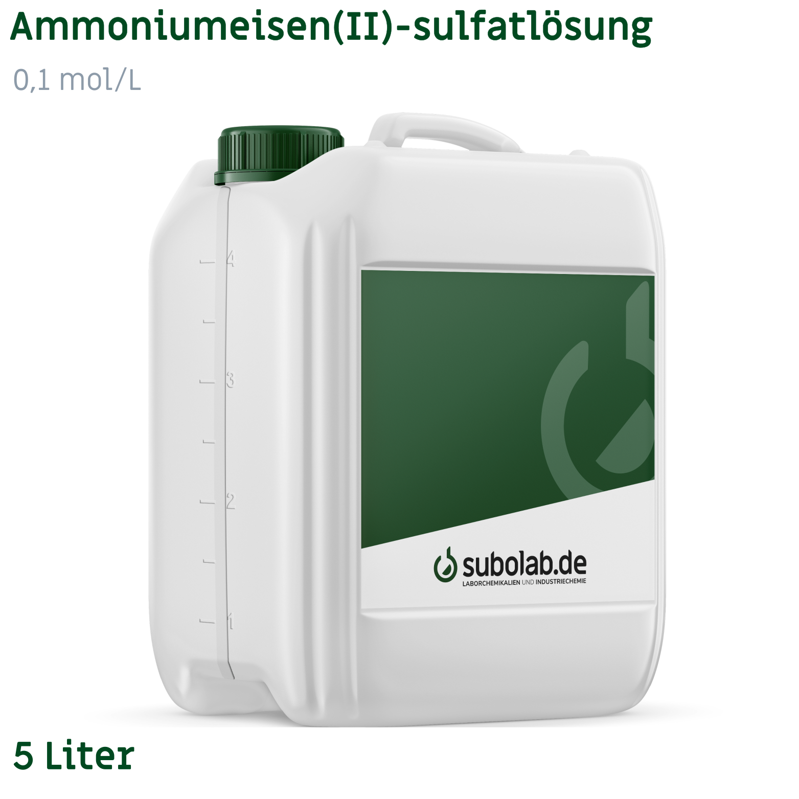 Bild von Ammoniumeisen(II)-sulfatlösung 0,1 mol/L (Titer unbeständig) (5 Liter)