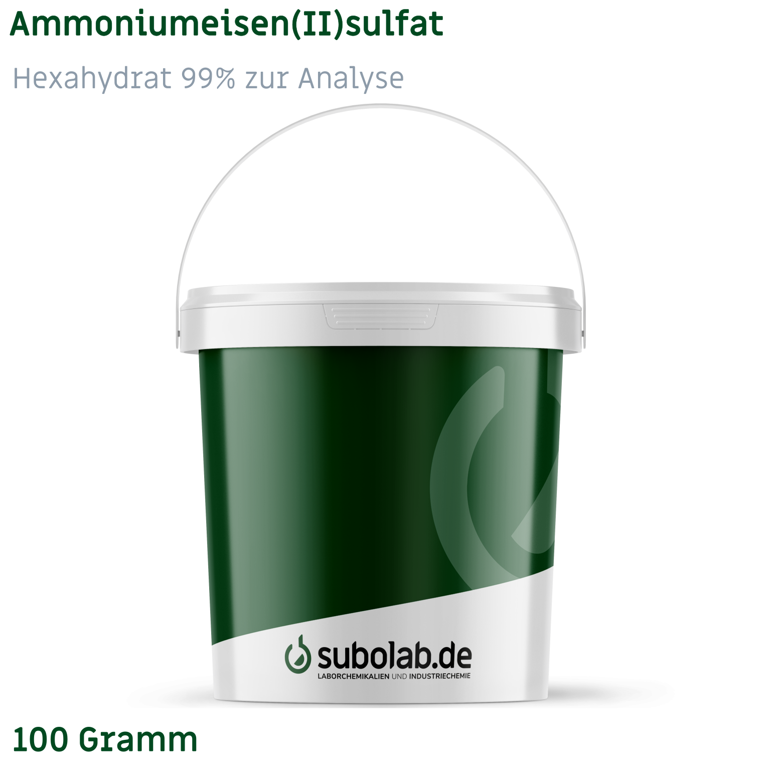 Bild von Ammoniumeisen(II)sulfat - Hexahydrat 99% zur Analyse (100 Gramm)