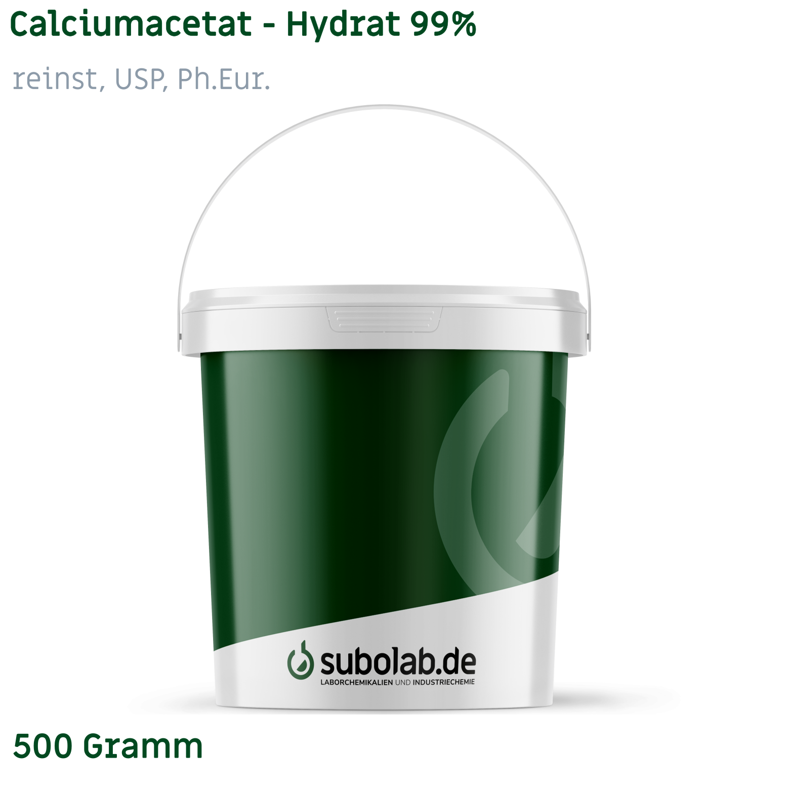 Bild von Calciumacetat - Hydrat 99% reinst, USP, Ph.Eur. (500 Gramm)