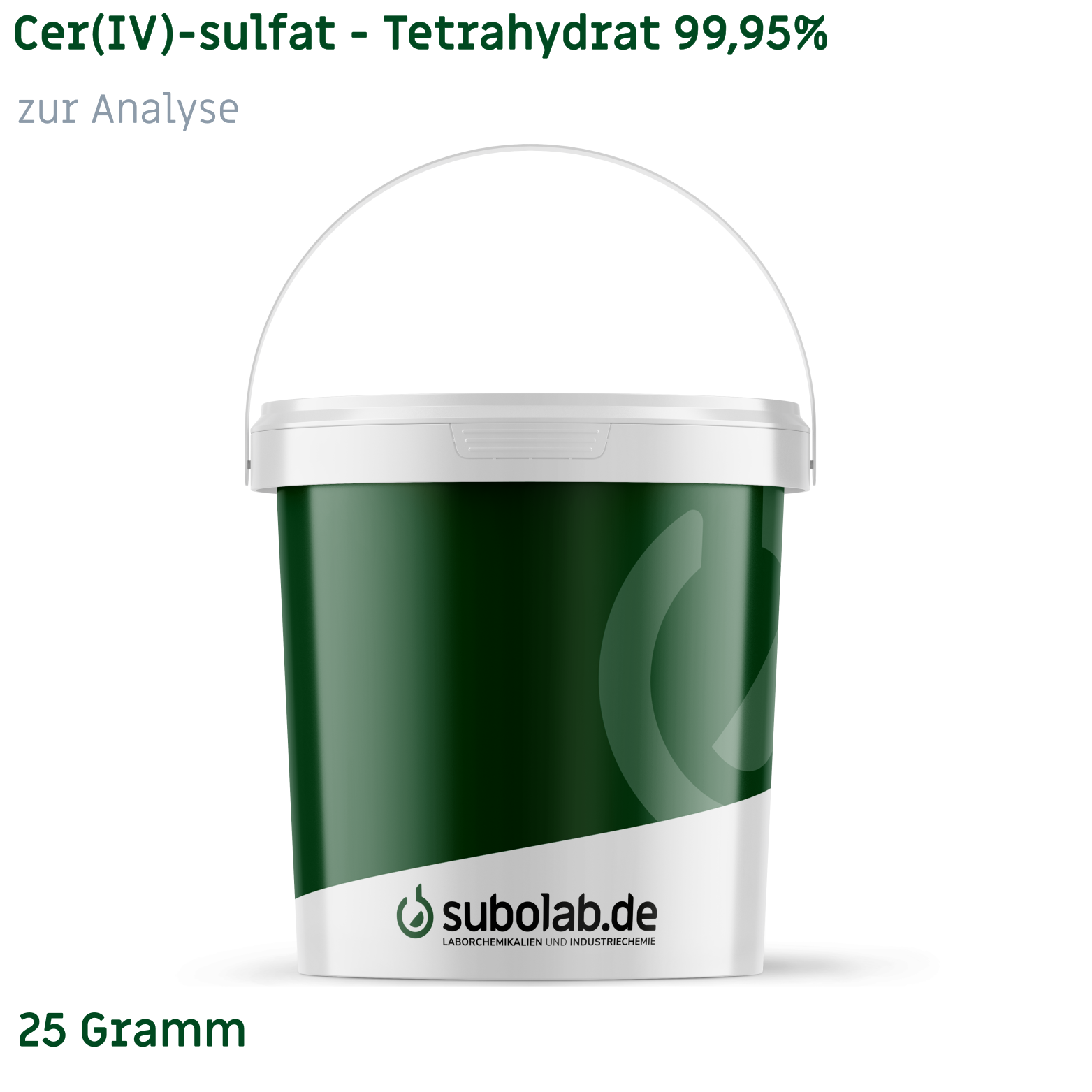 Bild von Cer(IV)-sulfat - Tetrahydrat 99,95% zur Analyse (25 Gramm)