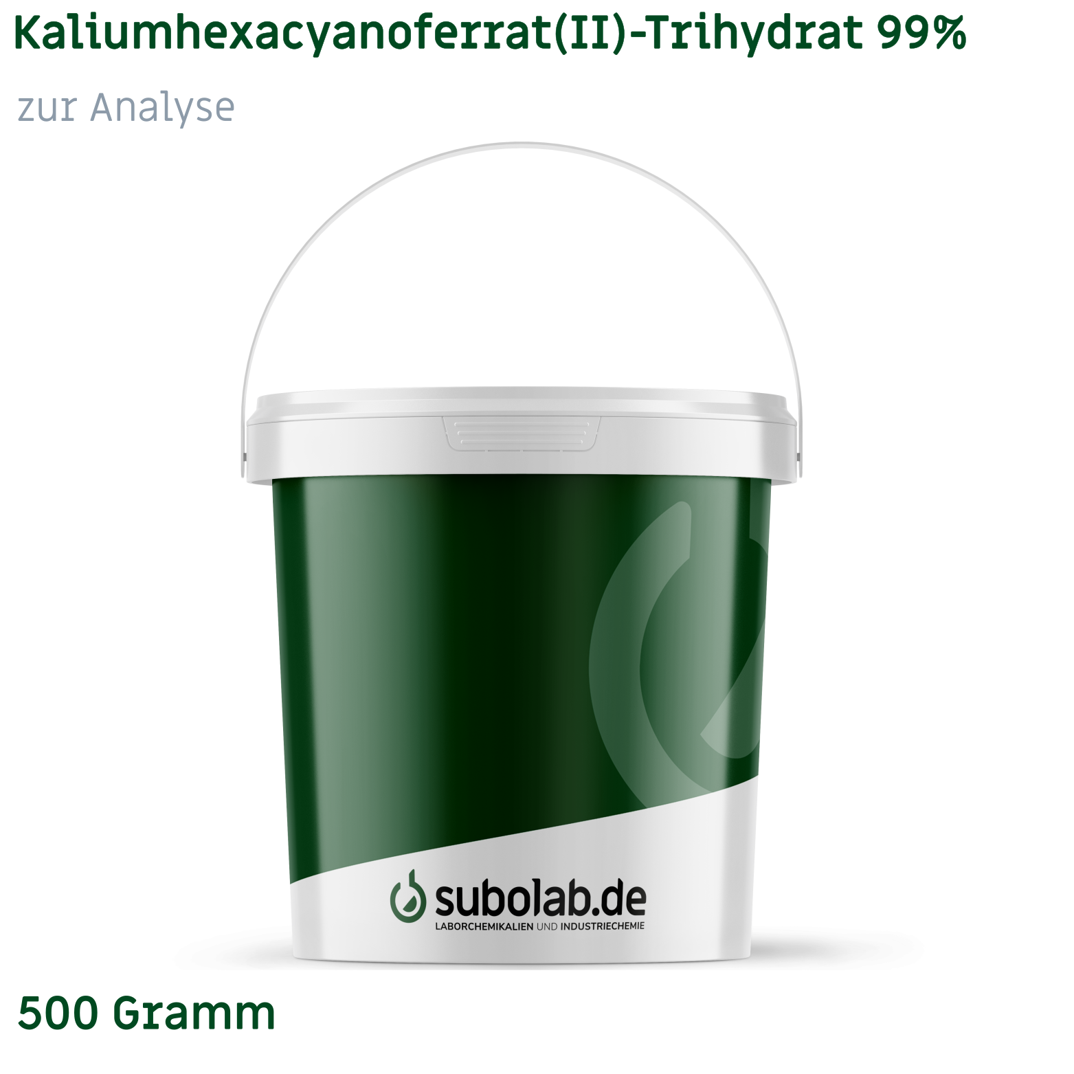 Bild von Kaliumhexacyanoferrat(II) - Trihydrat 99% zur Analyse (500 Gramm)