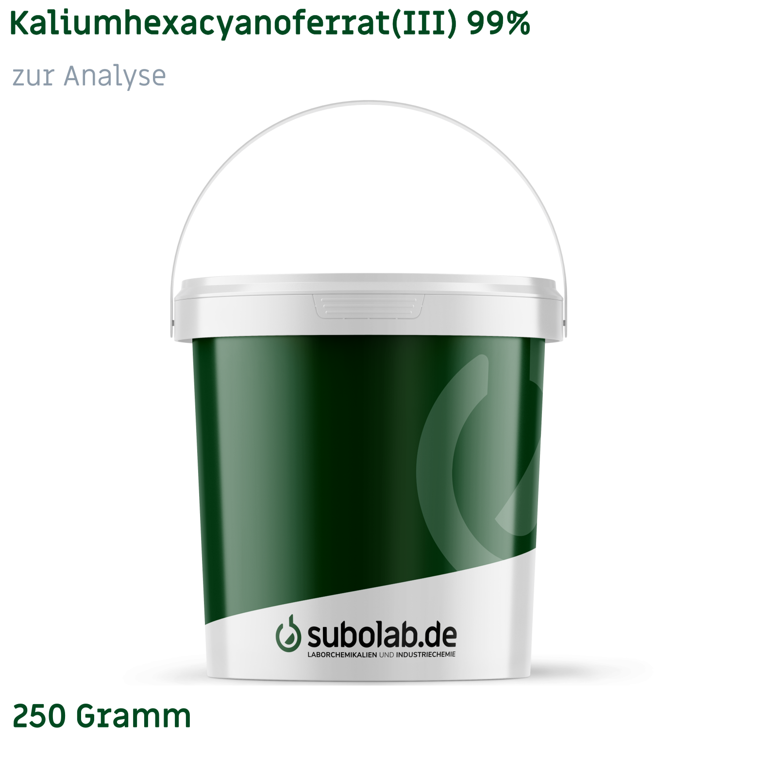 Bild von Kaliumhexacyanoferrat(III) 99% zur Analyse (250 Gramm)