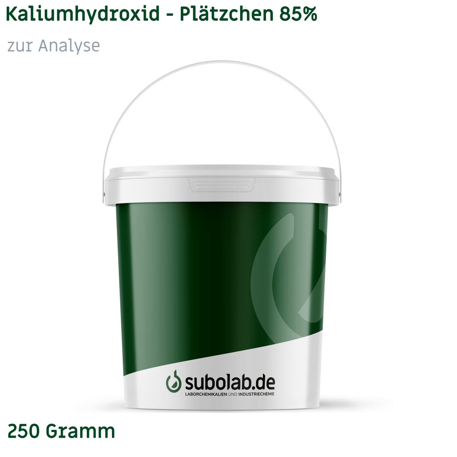 Bild von Kaliumhydroxid - Plätzchen 85% zur Analyse (250 Gramm)