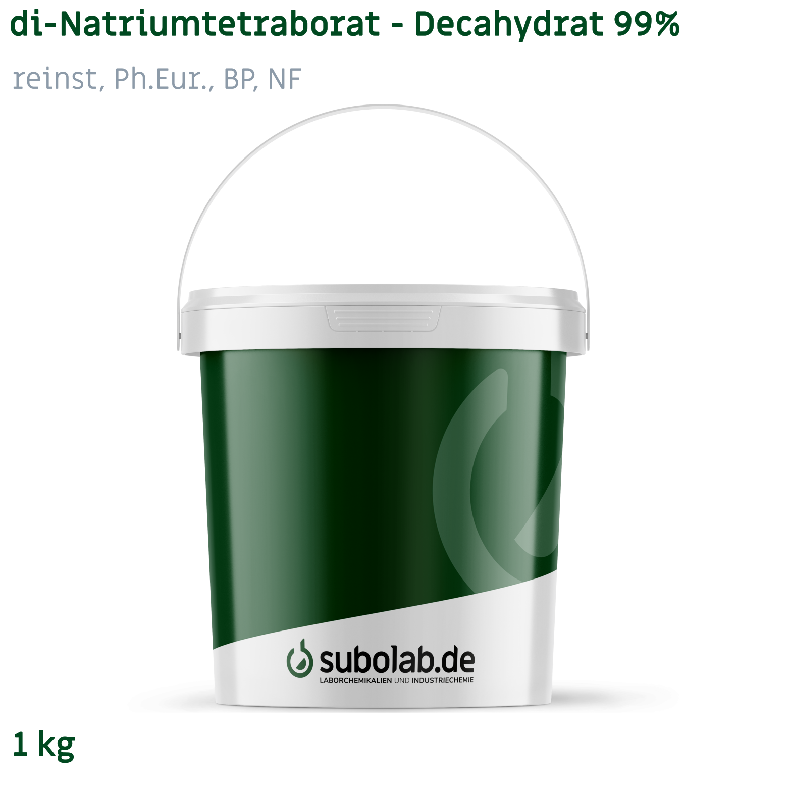 Bild von di-Natriumtetraborat - Decahydrat 99% reinst, Ph.Eur., BP, NF (1 kg)