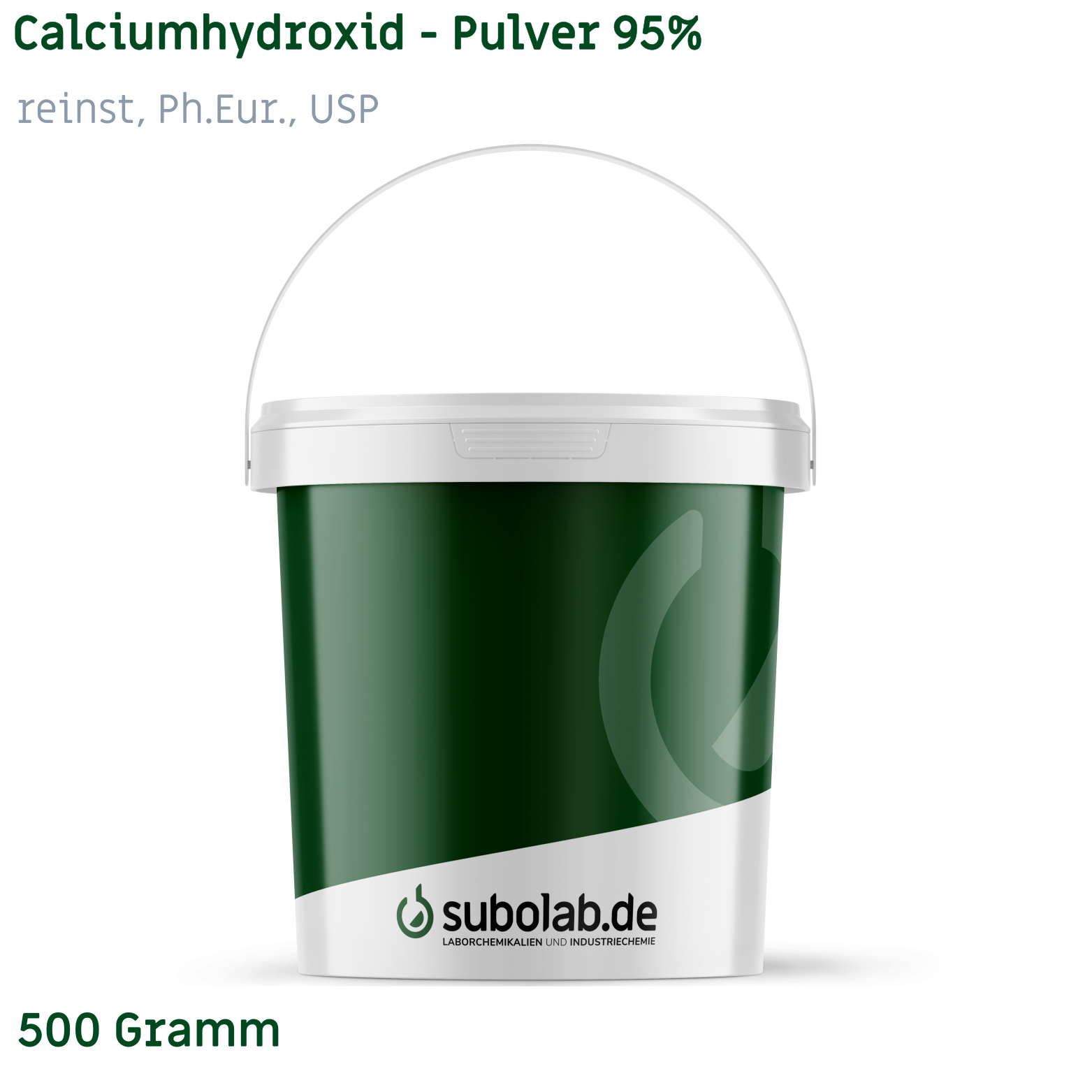 Bild von Calciumhydroxid - Pulver 95% reinst, Ph.Eur., USP (500 Gramm)