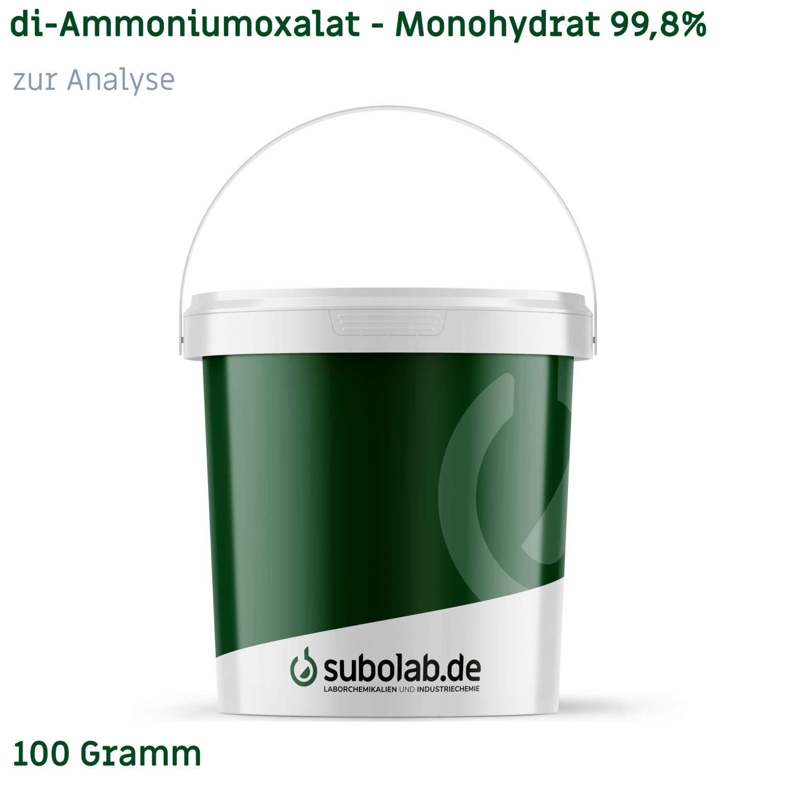 Bild von di-Ammoniumoxalat - Monohydrat 99,8% zur Analyse (100 Gramm)
