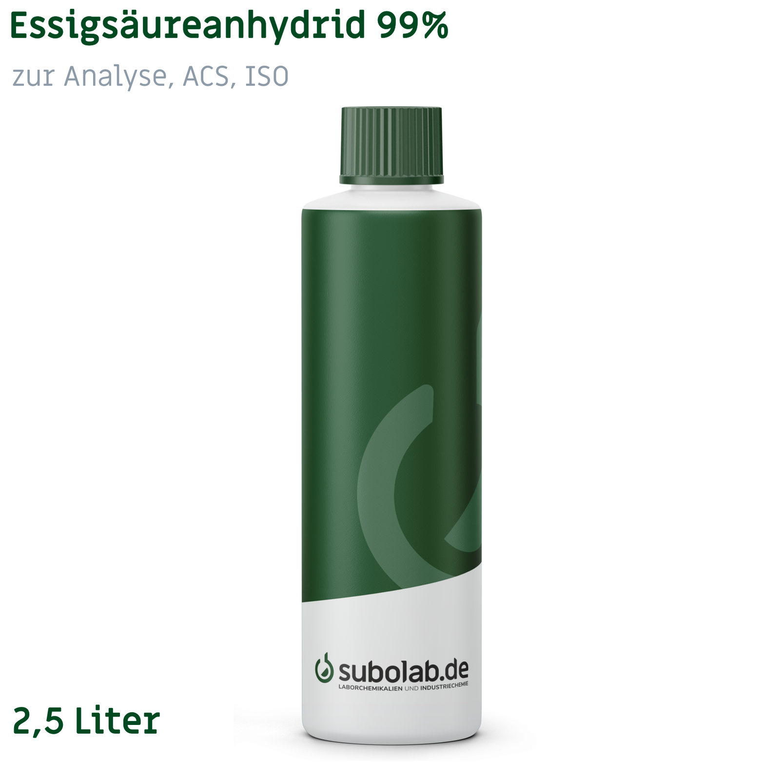 Bild von Essigsäureanhydrid 99% zur Analyse, ACS, ISO (2,5 Liter)