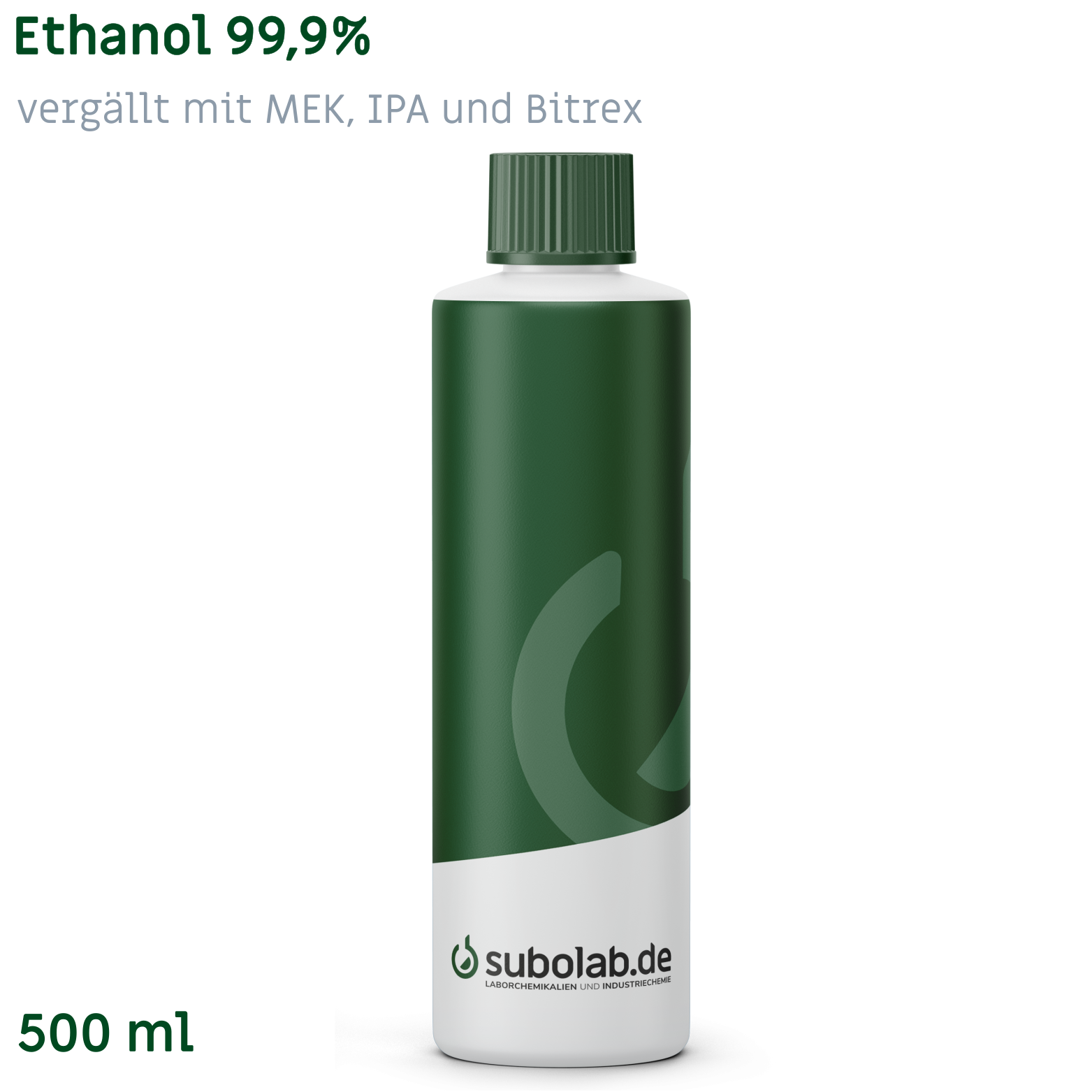 Bild von Ethanol 99,9% vergällt mit MEK, IPA und Bitrex (500 ml)