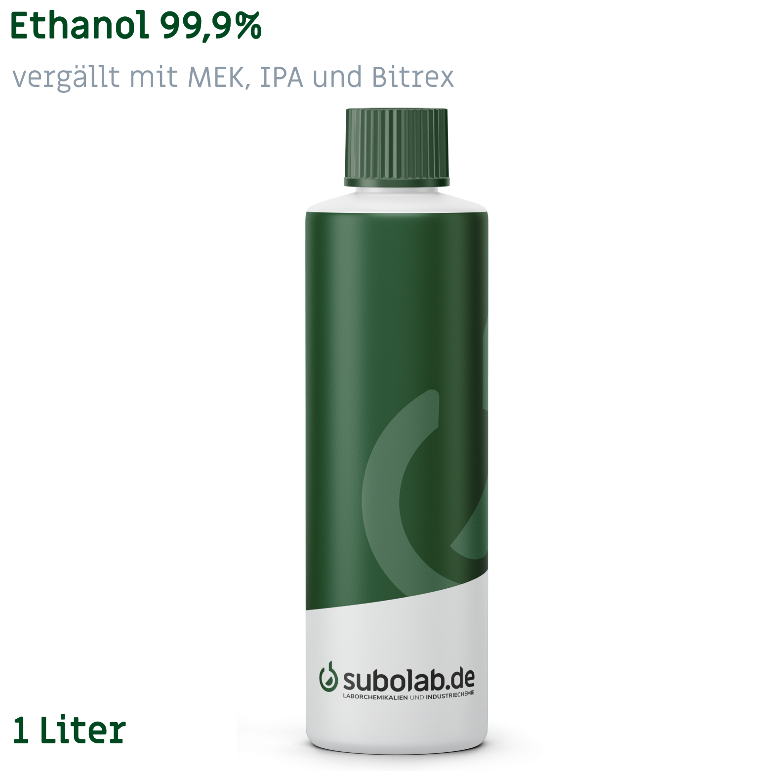Bild von Ethanol 99,9% vergällt mit MEK, IPA und Bitrex (1 Liter)