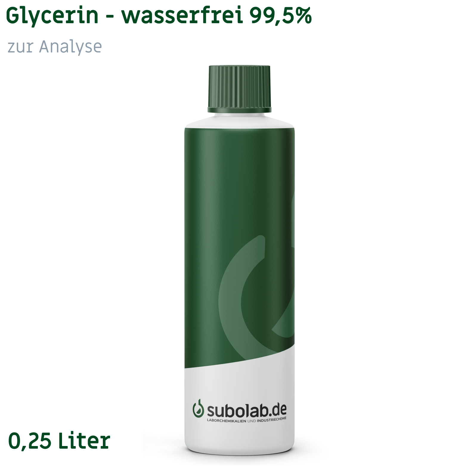 Bild von Glycerin - wasserfrei 99,5% zur Analyse (0,25 Liter)