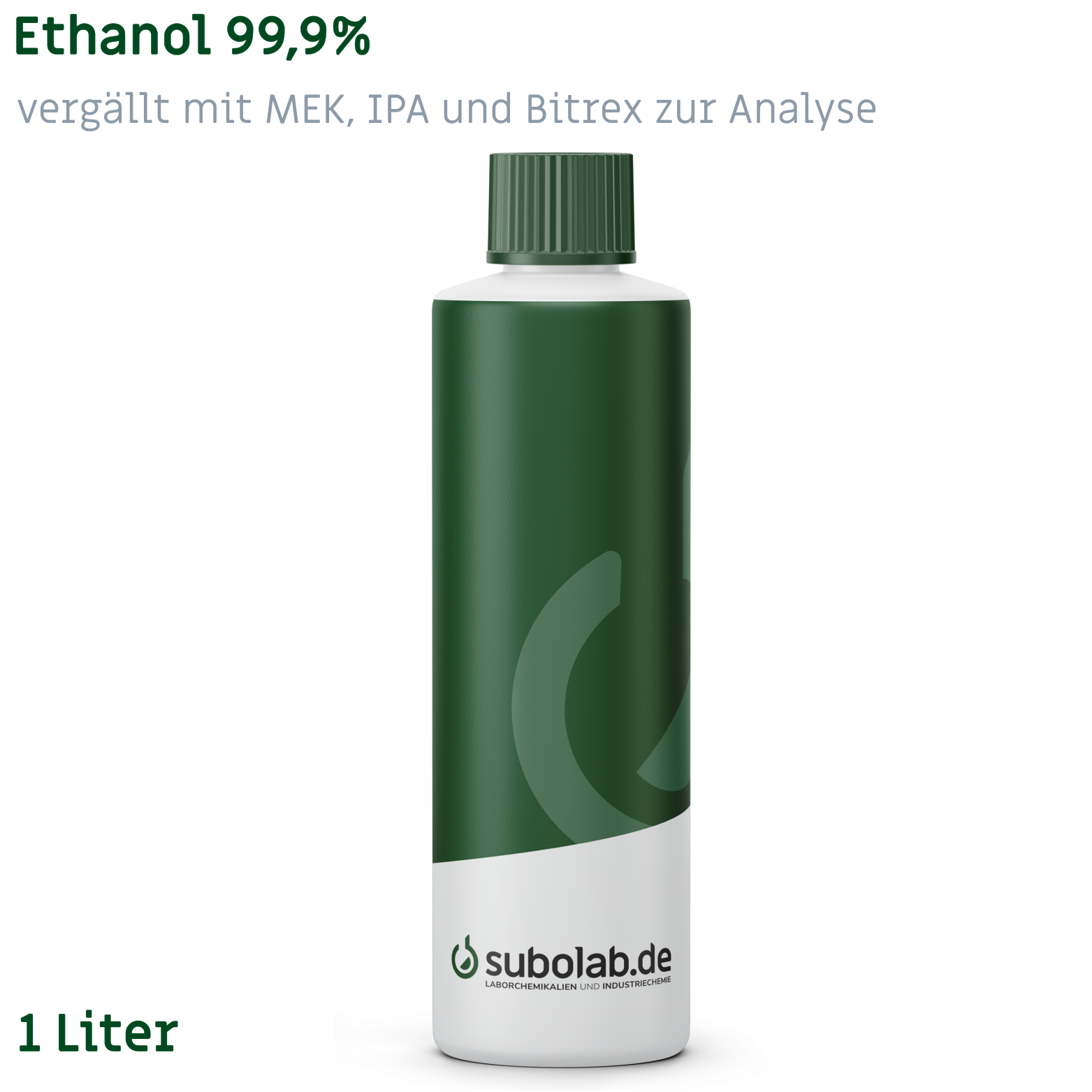 Bild von Ethanol 99,9% vergällt mit MEK, IPA und Bitrex zur Analyse (1 Liter)