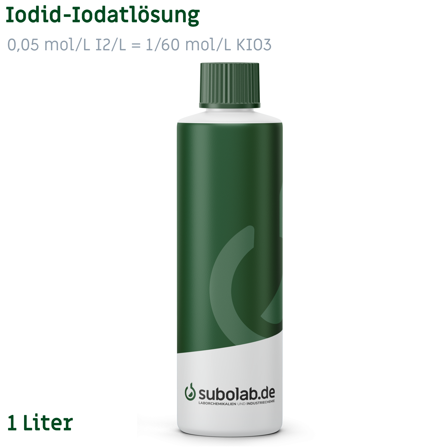 Bild von Iodid-Iodatlösung 0,05 mol/L I2/L = 1/60 mol/L KIO3 (1 Liter)