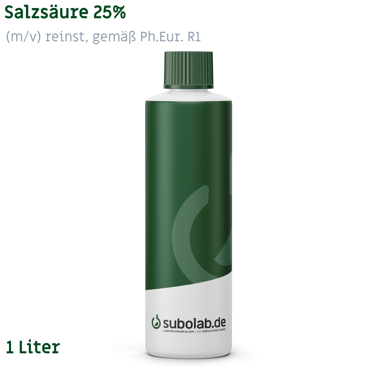 Bild von Salzsäure 25% (m/v) reinst, gemäß Ph.Eur. R1 (1 Liter)