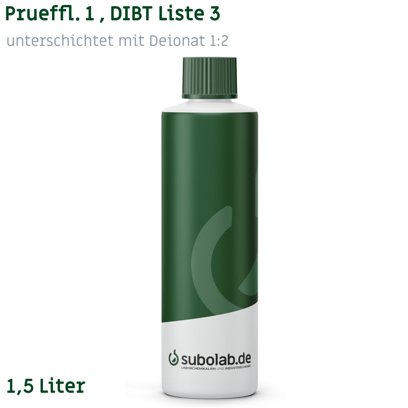 Bild von Prueffl. 1, DIBT Liste 3, unterschichtet mit Deionat 1:1 (1,5 Liter)