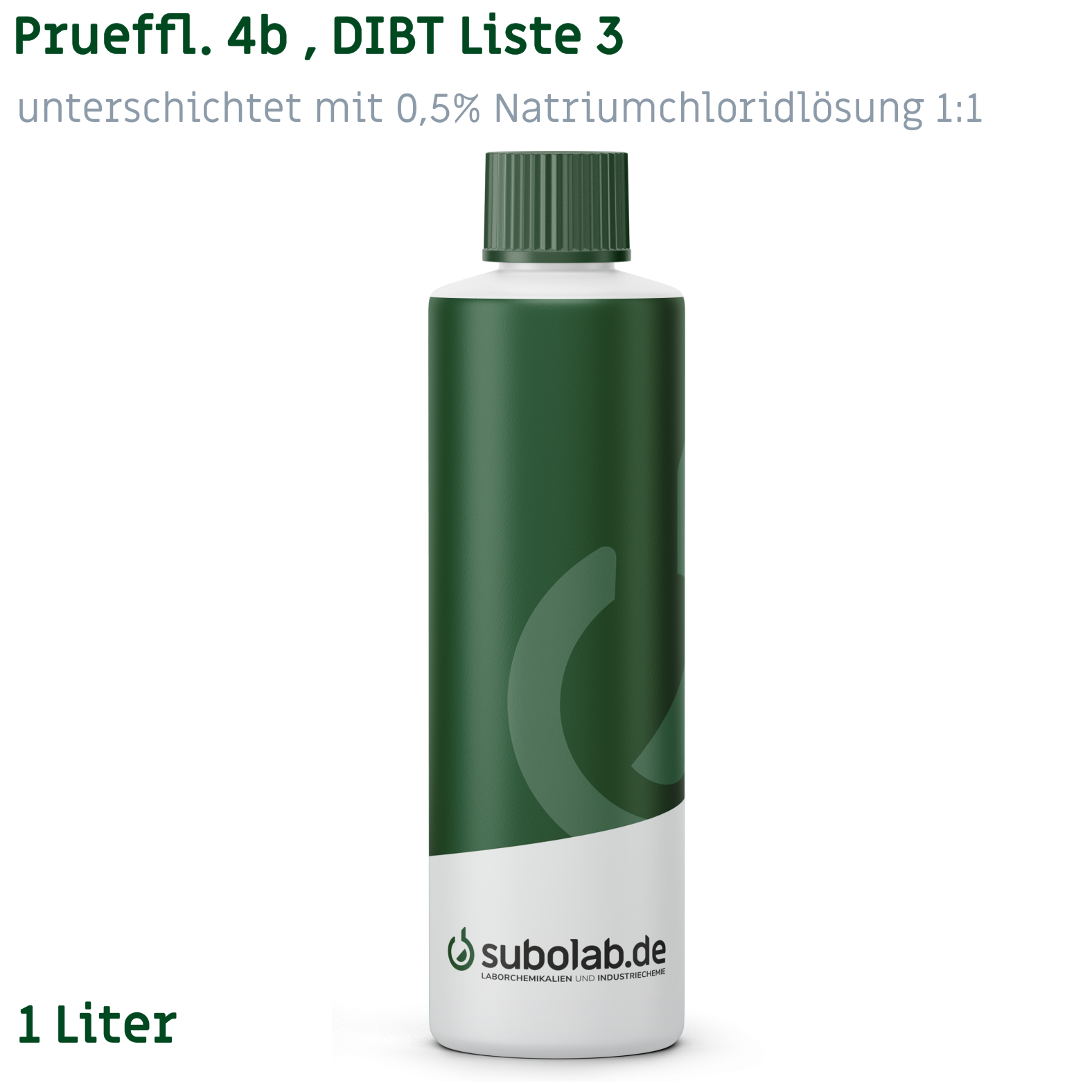 Bild von Prueffl. 4b , DIBT Liste 3, unterschichtet mit 0,5% Natriumchloridlösung 1:1 (1 Liter)