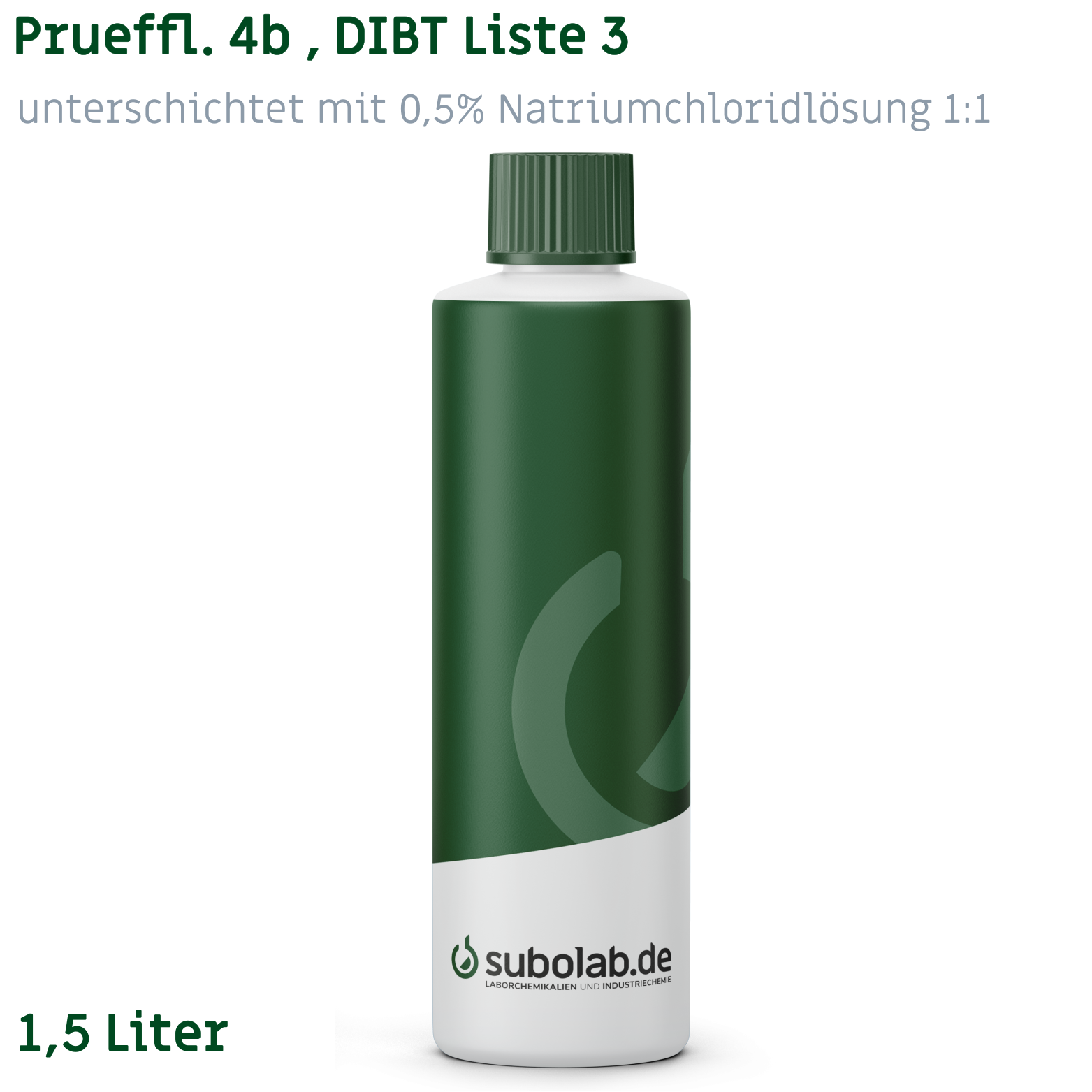 Bild von Prueffl. 4b , DIBT Liste 3, unterschichtet mit 0,5% Natriumchloridlösung 1:1 (1,5 Liter)