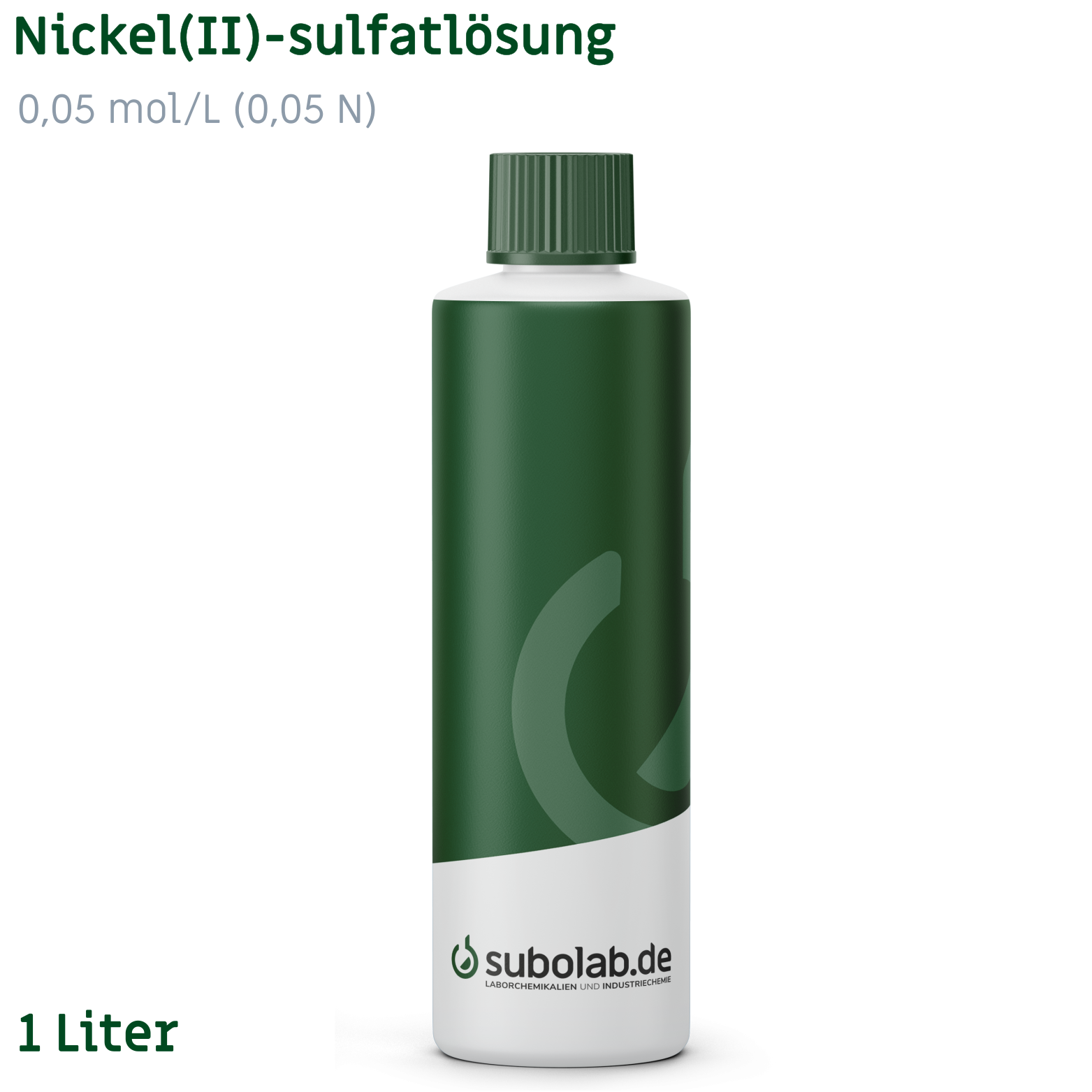 Bild von Nickel(II)-sulfatlösung 0,05 mol/L (0,05 N) (1 Liter)