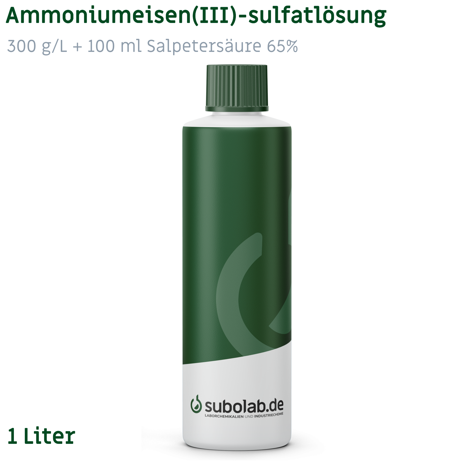 Bild von Ammoniumeisen(III)-sulfatlösung 300 g/L + 100 ml Salpetersäure 65% (1 Liter)