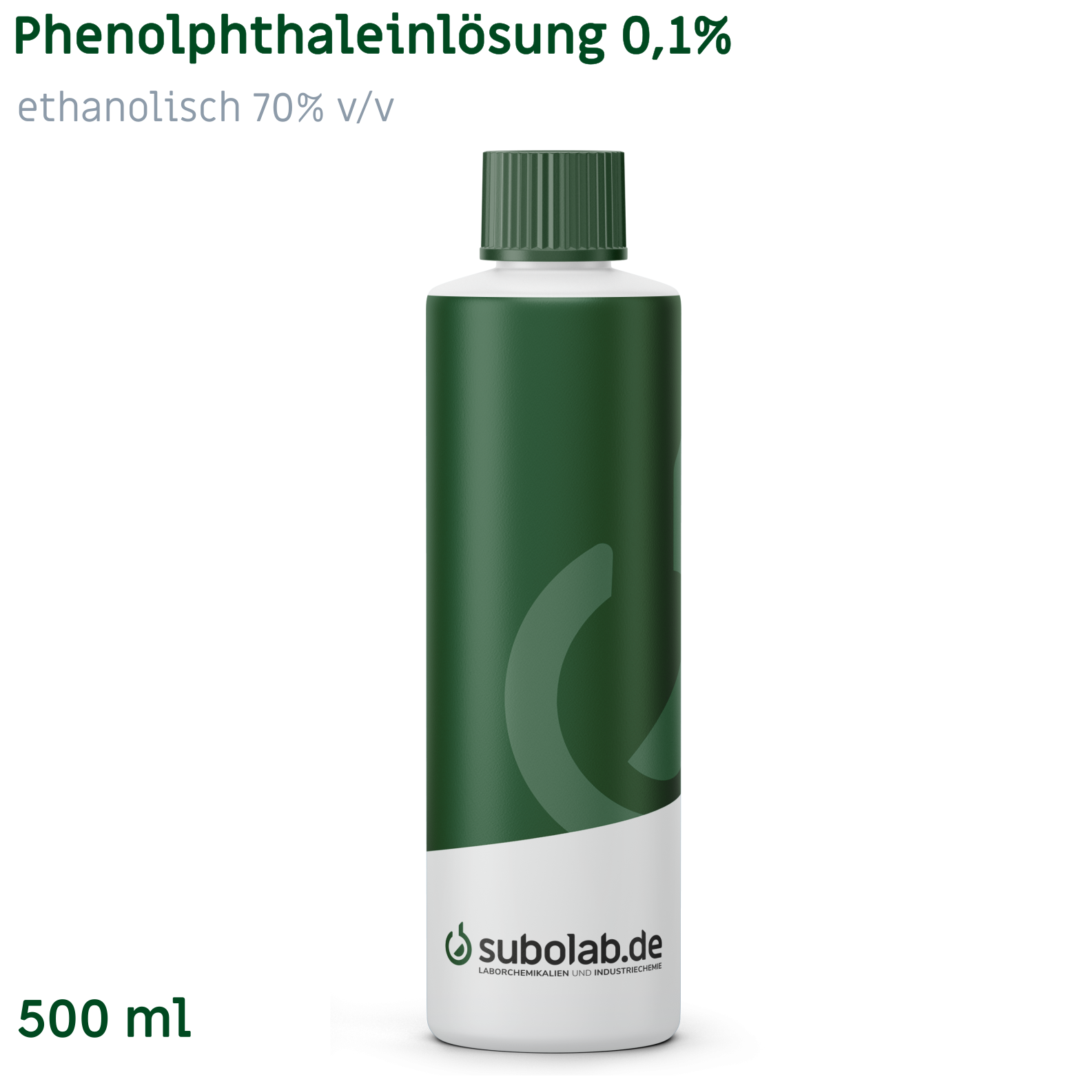 Bild von Phenolphthaleinlösung 0,1% ethanolisch 70% v/v (500 ml)