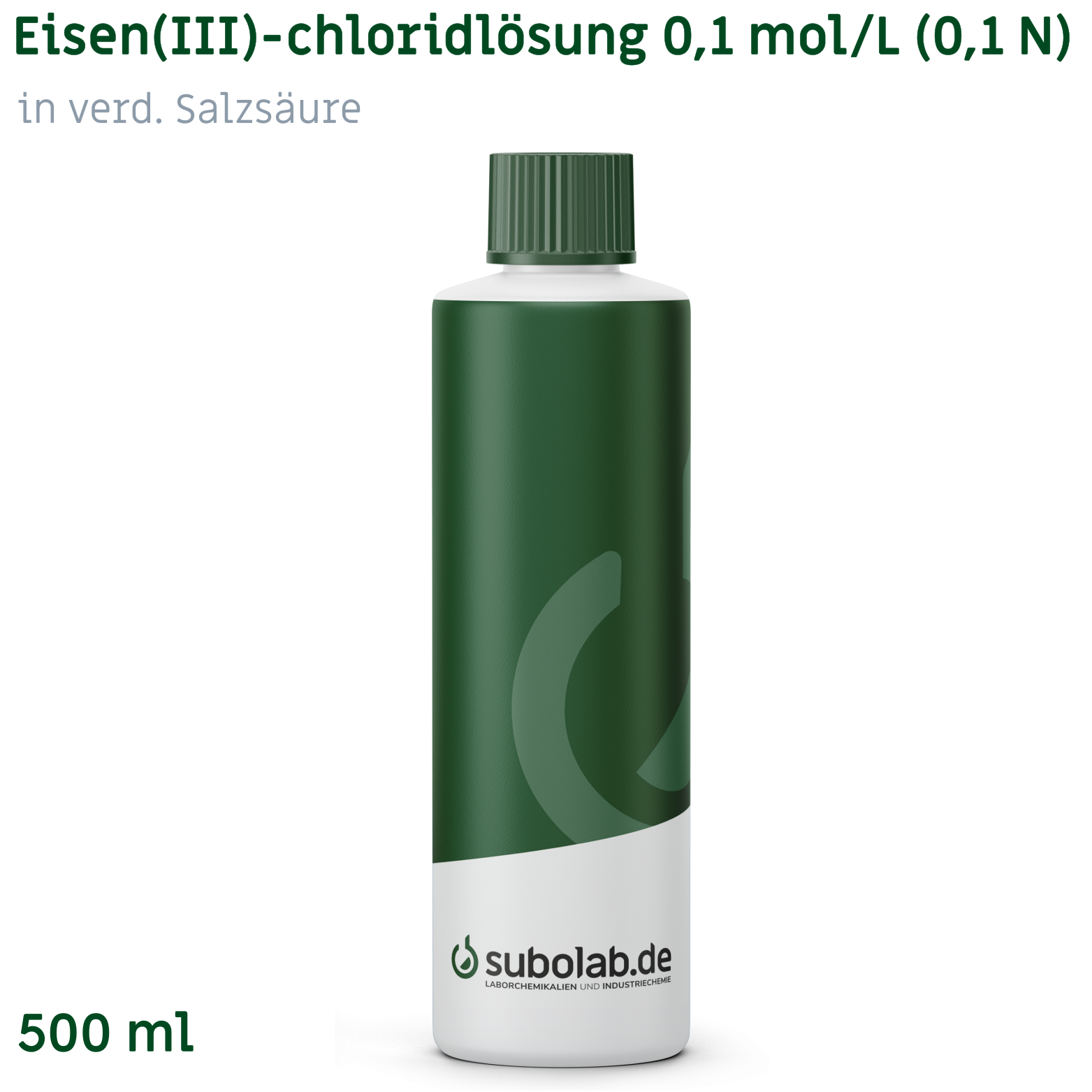 Bild von Eisen(III)-chloridlösung 0,1 mol/L (0,1 N) in verd. Salzsäure (500 ml)