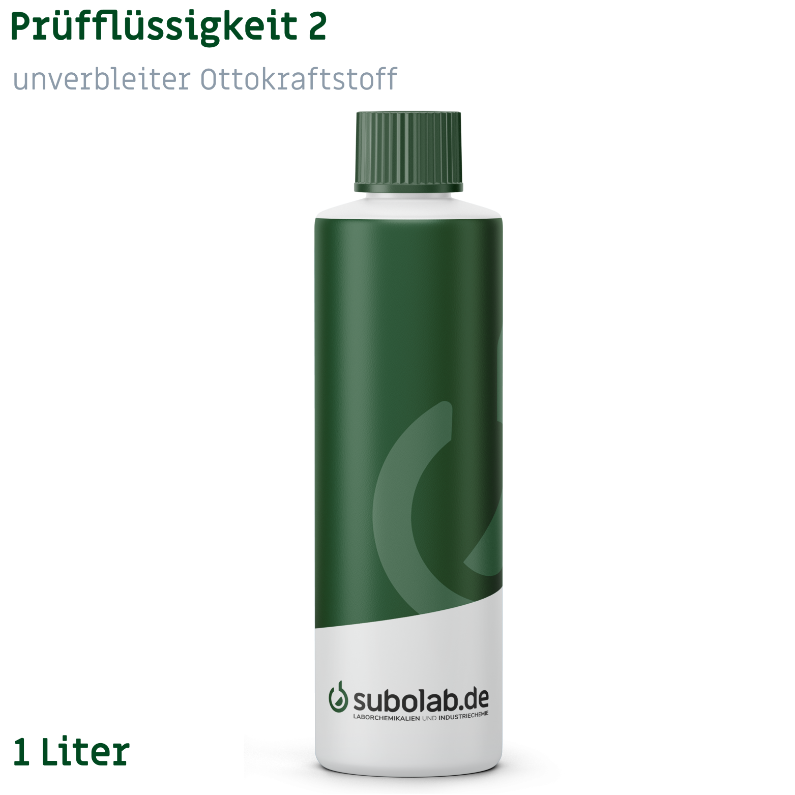 Bild von Prüfflüssigkeit 2 unverbleiter Ottokraftstoff, 5-20 Vol.% Ethanol gem.DIN EN 13160-4:2016-12 und DIN EN 13160-7:2016-12 (1 Liter)