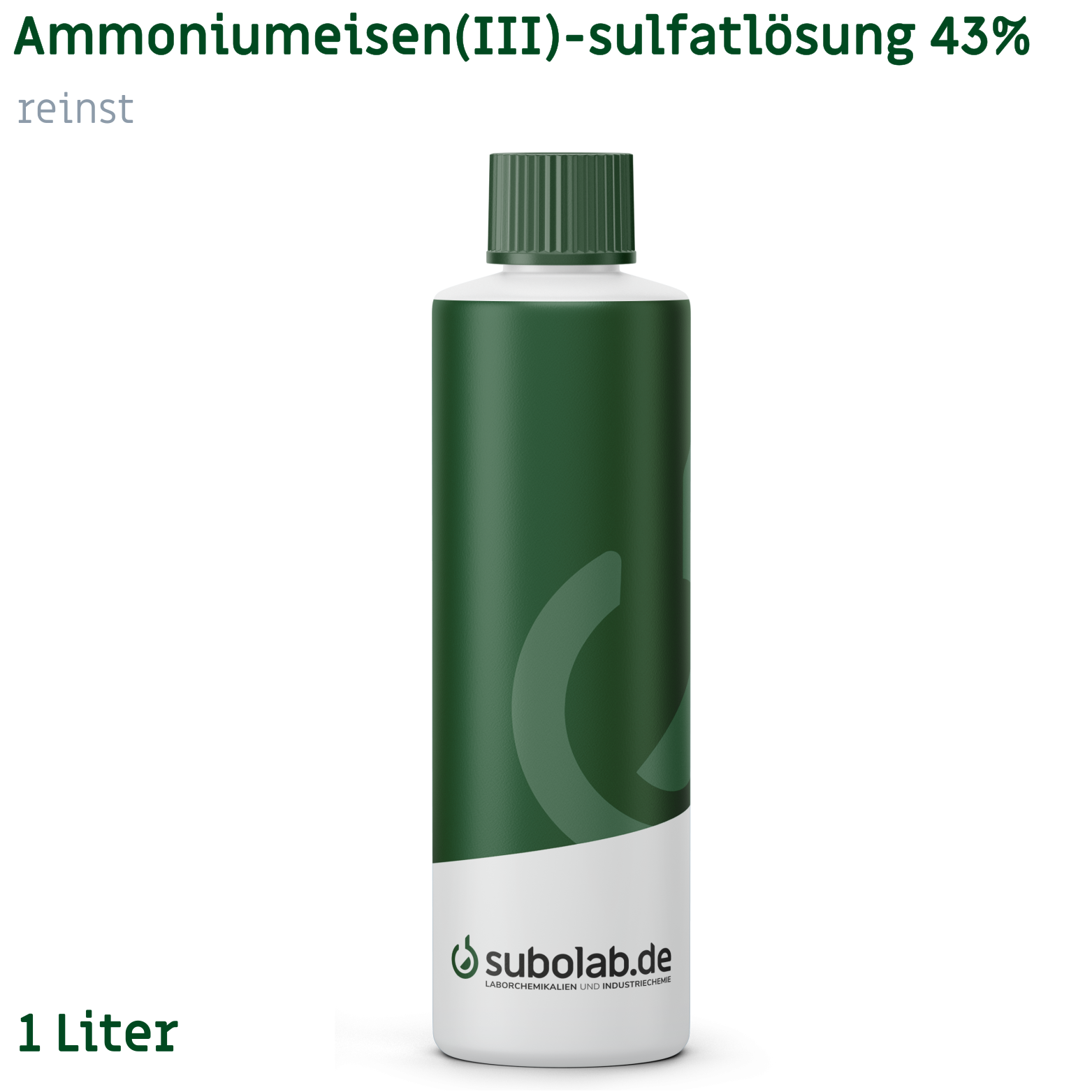 Bild von Ammoniumeisen(III)-sulfatlösung 43% reinst (1 Liter)