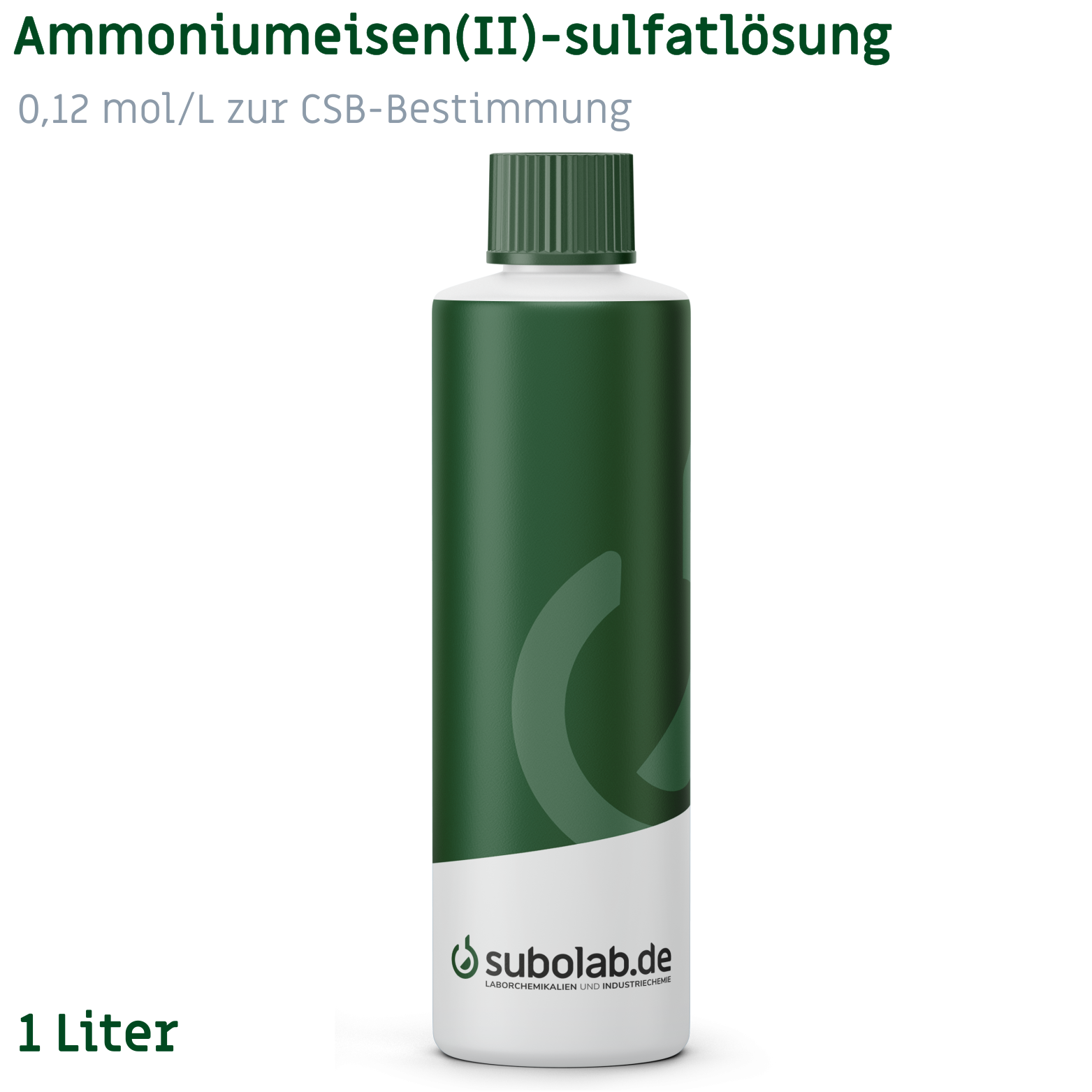 Bild von Ammoniumeisen(II)-sulfatlösung 0,12 mol/L zur CSB-Bestimmung (Titer unbeständig) (1 Liter)