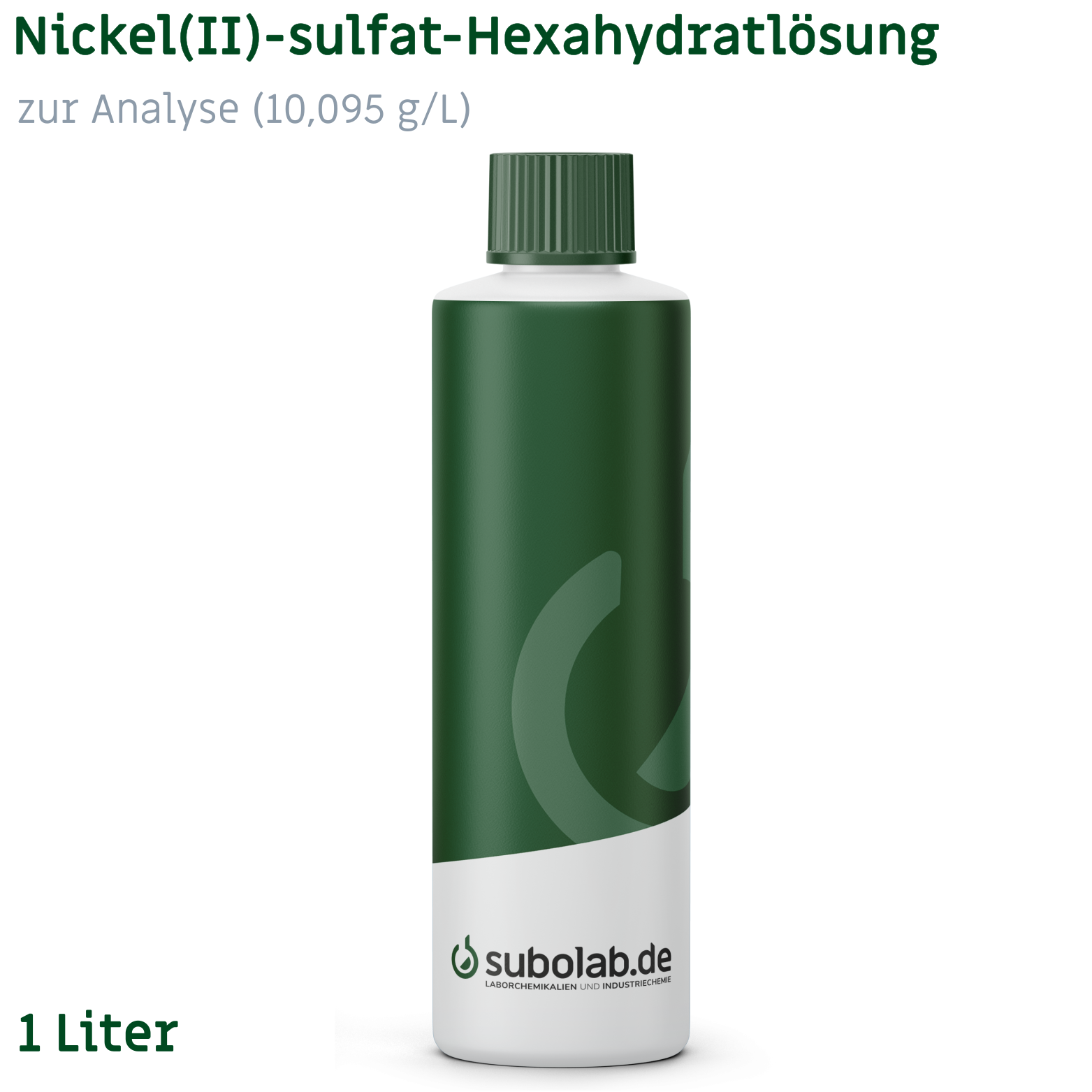 Bild von Nickel(II)-sulfat - Hexahydratlösung zur Analyse (10,095 g/L) (1 Liter)