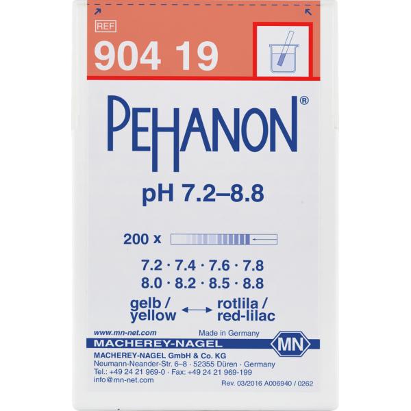 Bild von Indikatorpapier PEHANON , pH 7,2 bis 8,8, Dose m, 200 Streifen 11x100mm PH - Papier