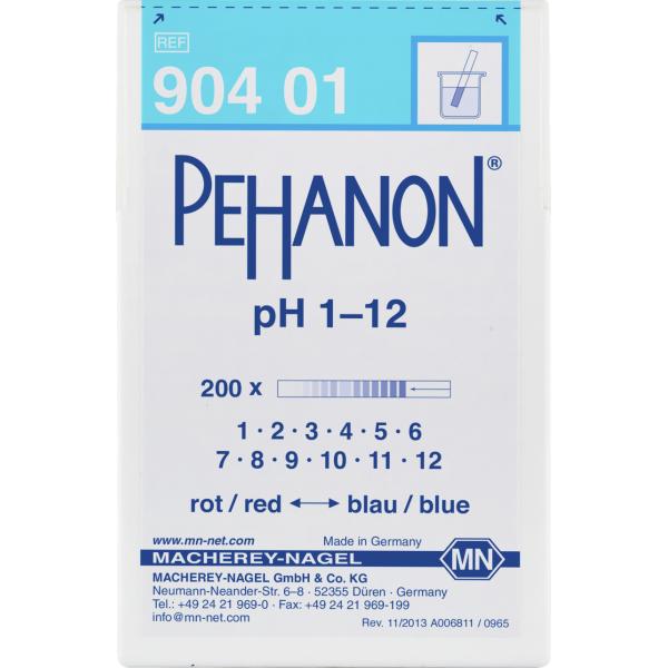 Bild von Indikatorpapier PEHANON , pH 1 bis 12, Dose m, 200 Streifen 11x100mm PH - Papier