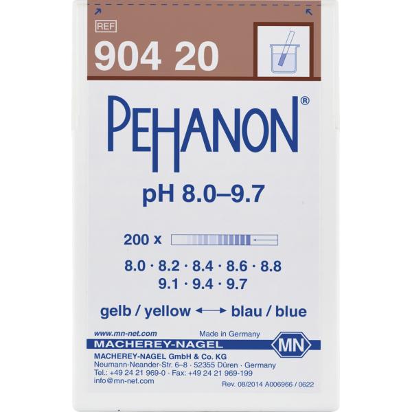 Bild von Indikatorpapier PEHANON , pH 8,0 bis 9,7, Dose m, 200 Streifen 11x100mm PH - Papier