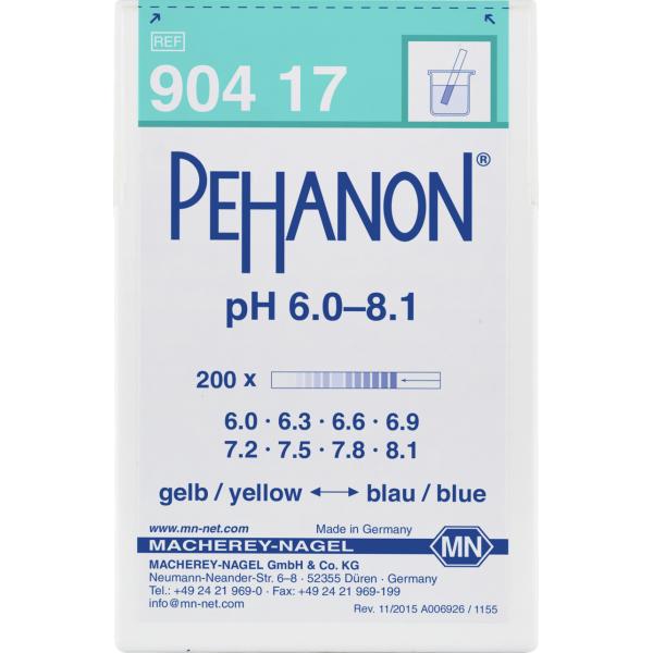 Bild von Indikatorpapier PEHANON , pH 6,0 bis 8,1, Dose m, 200 Streifen 11x100mm PH - Papier