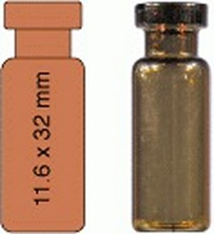 Bild von Probengläser m, Rollrand, N 11-1, 1,5ml, braun, Pck à 100