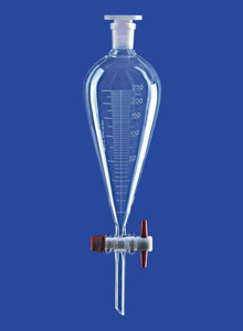 Bild von Scheidetrichter, 1000ml, m, PTFE-Küken, Squibb, graduiert